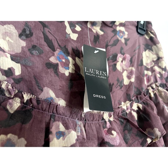 NWT Lauren Ralph Lauren Ruffled Tiered/Lined A-Line Floral Skirt, Women's Size 4 - Picture 4 of 8